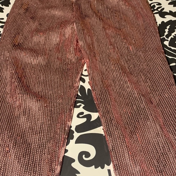 Fashion Nova rose gold sequin pant top set . - Picture 6 of 8